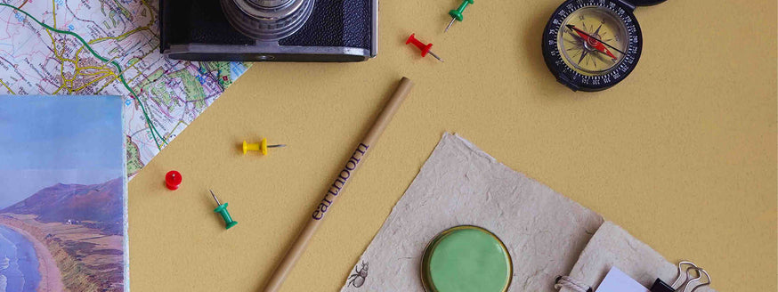 ADVENTEROUS FAMILY LIFESTYLE HEADER|A simple ideas for painting a hallway showcased in Humpty Dumpty as a paint colours for a hallway.|Bathroom - Trumpet Claypaint|Best stain proof paint for walls and stairs used on a staircase with wooden table and plant