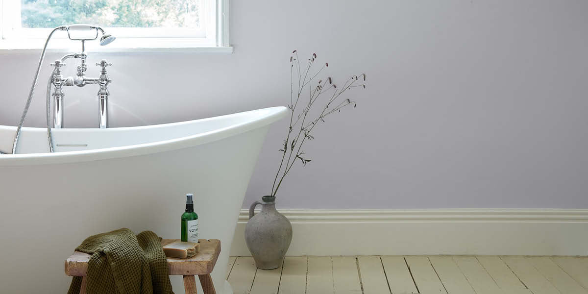 2022 Colour of the year bathroom.|Purple mood split images|Colour of the year 2022|Lily Rose and Wood Smoke illustration.|Mood board with writing kitchen illustration.|Bathroom - Lily Rose|Lily Rose mood board with writing kitchen illustration|Sunday Stro