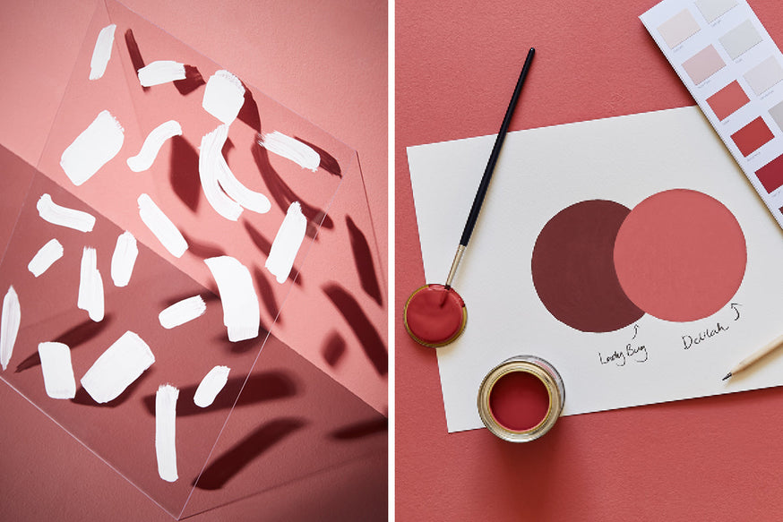 Delilah flat lay and mood board.