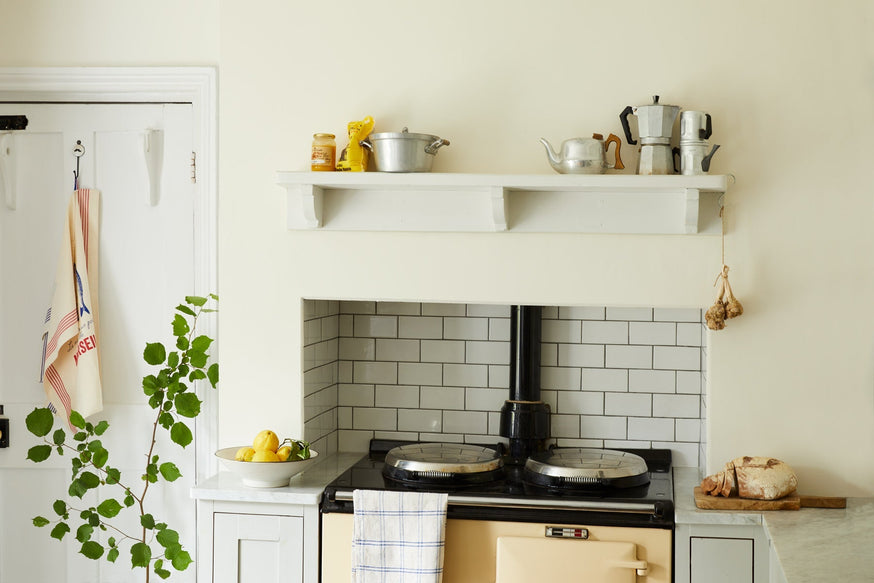 Kitchen painted in Sandy Castle|Introducing Sandy Castle to The Earth Collection.