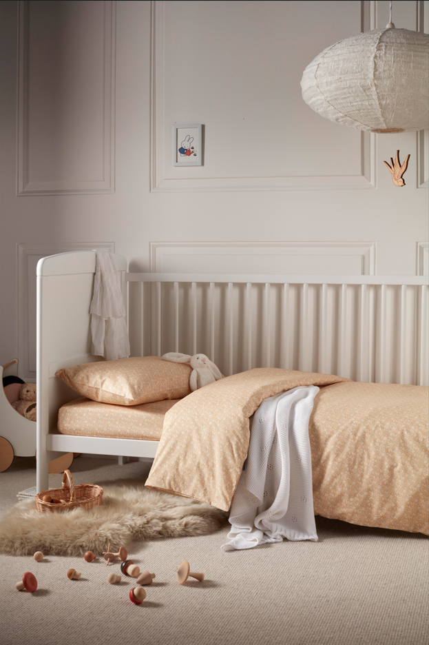 Kids bedroom painted in White Clay|Bedroom with walls painted in Humpty Dumpty yellow paint, and Bed frame in Bobble Hat|Kids room painted in Secret Room