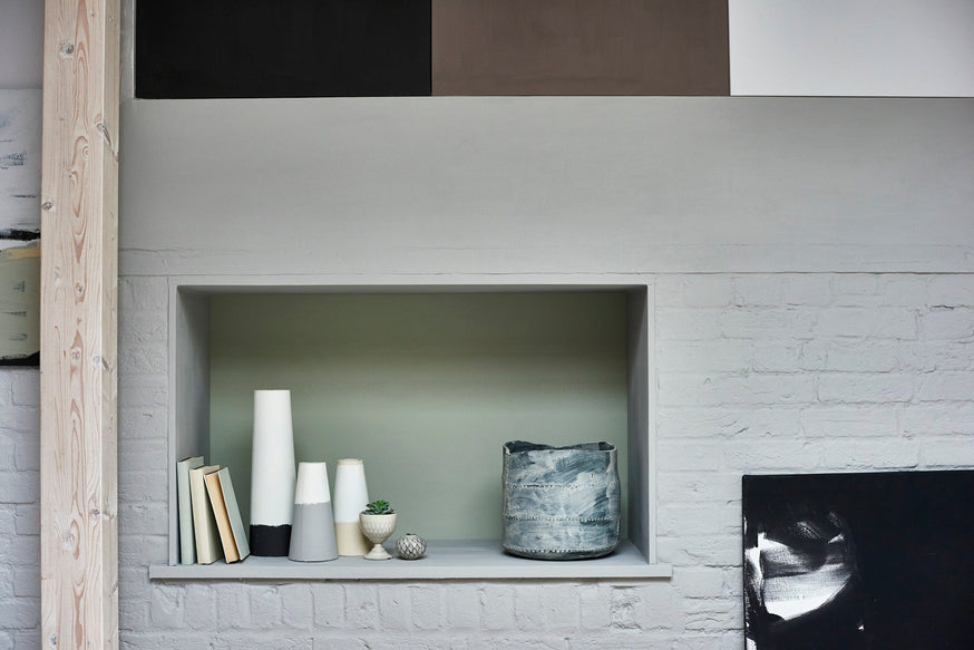 How to paint interior brick walls - The Fens.|Painted interior brick walls.|Lounge painted in Bobble Hat.|How to paint interior brick walls.