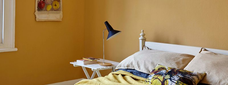 Yellow - bedroom|Daisy Chain kids room|Daisy Chain kitchen|Humpty Dumpty bedroom|Jemima living room|Yellow paint blobs