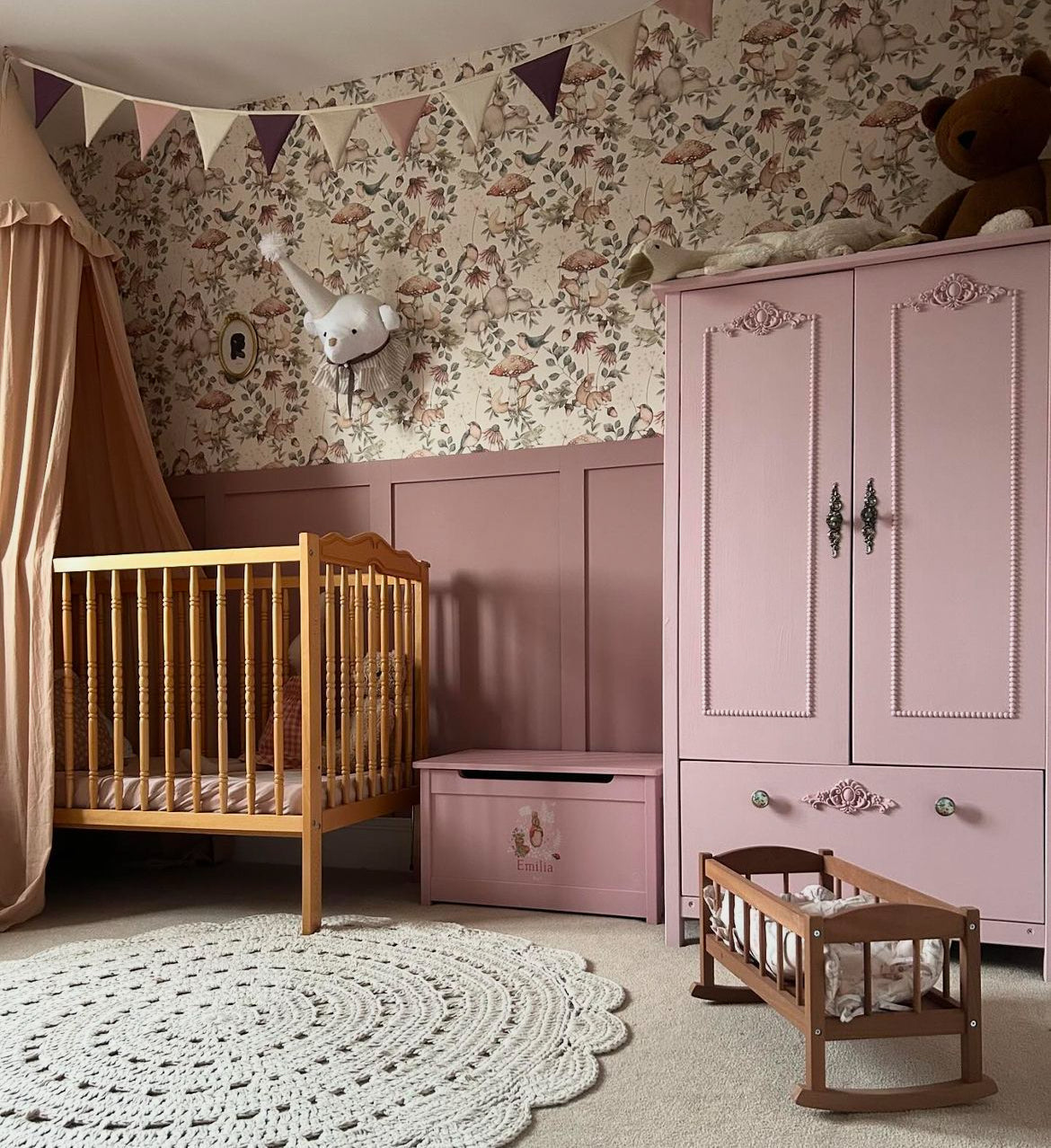 ||LRFRAN~2|Gemma Cruickshank Flora's Tale room.|Emma Early bedroom in Flora's Tale for Cocoon Bloom trend.