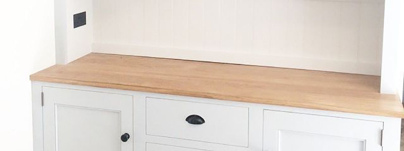 Kitchen units in St John|Kitchen cupboards painted in St John using Eggshell No.17