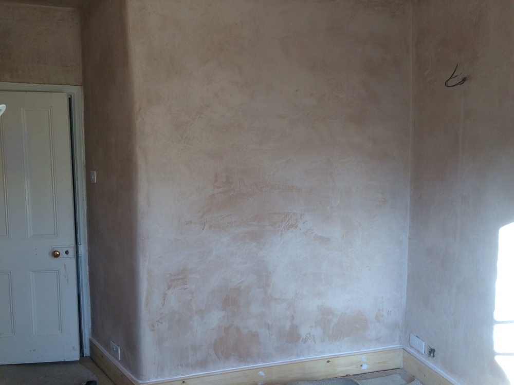 painting over wet plaster