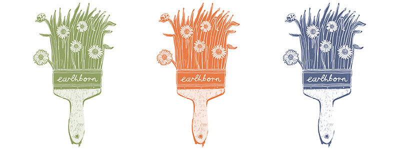 Earthborn paint brush illustrations.