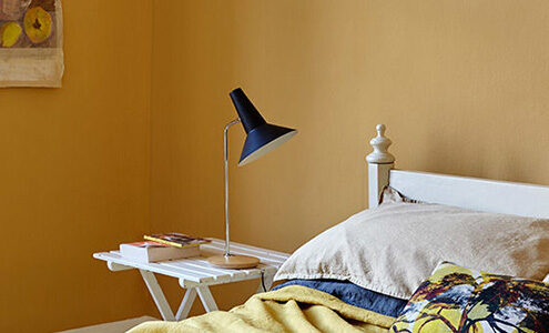 Yellow bedroom design