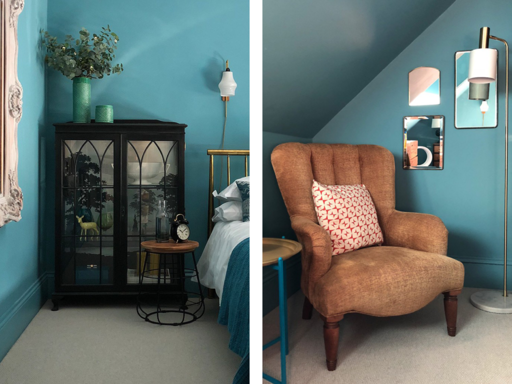 Revamp Restyle Reveal 2018 Blogger Malcolm from Design Sixty Nine used Earthborn Polka Dot in his bedroom makeover