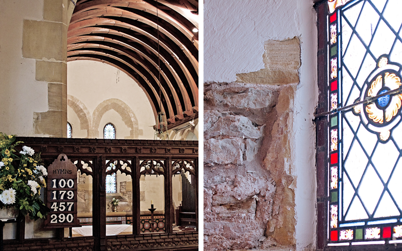 Earthborn case study featuring St James Church Halloughton using breathable Claypaint on lime plaster