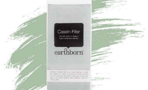 Breathable casein filler for walls