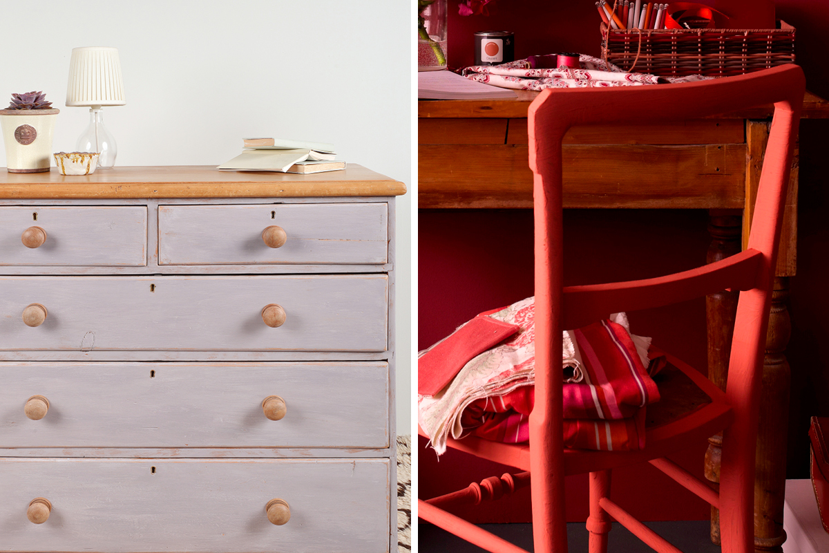 Earthborn Eco Chic is ideal for giving furniture a hand painted look