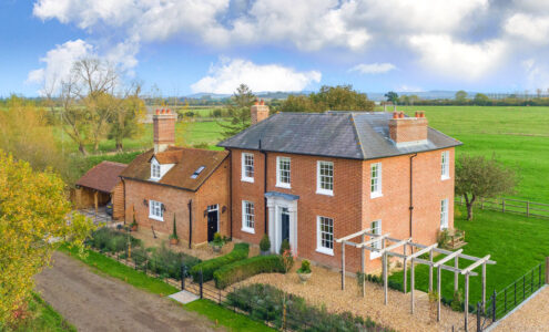 The front view of Alnwick farm house.