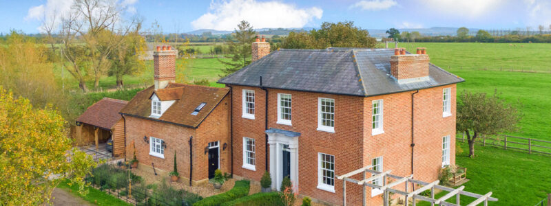 The front view of Alnwick farm house.