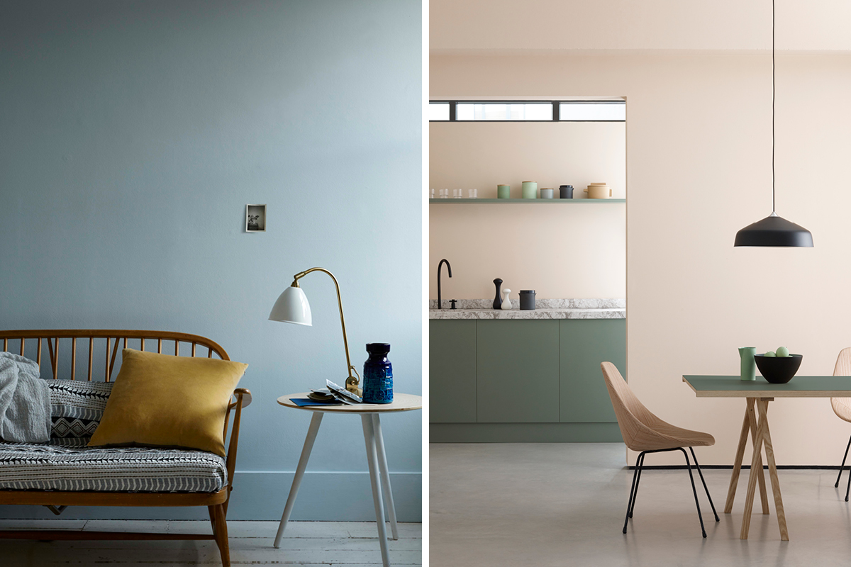 Earthborn Smidgen and Peach Baby are perfect colours in twentieth century homes