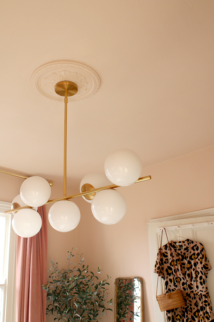 peach ceiling light