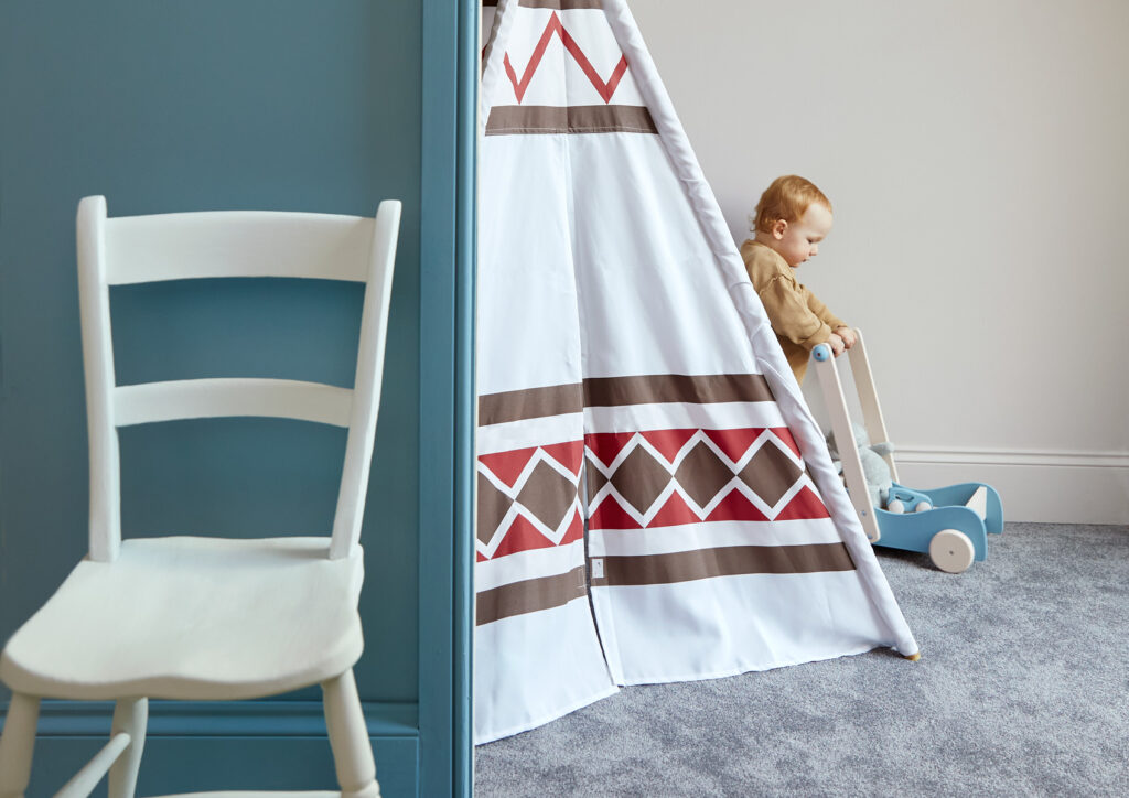 Which Earthborn paint finish is best for babies and children's rooms