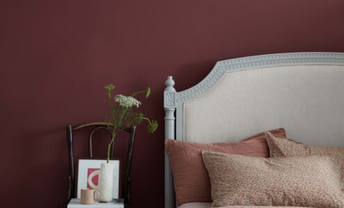 Bedroom landscape in Lady Bug Claypaint.