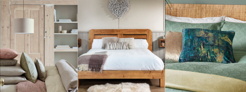 Close ups of different beds done in different colour schemes.