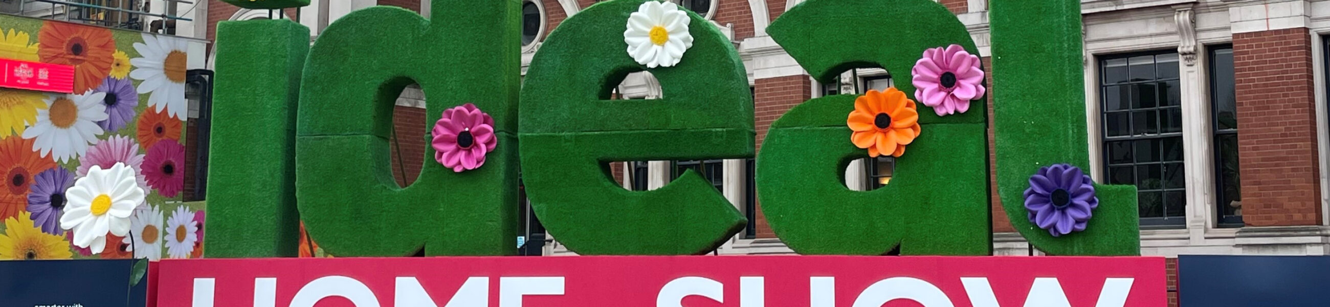 3D signage of the Ideal Home Show.