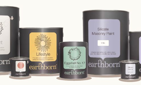 Earthborn paint finishes show using the different tins.