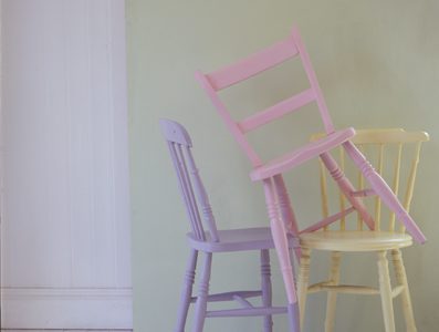 Chair stack with furniture paint.