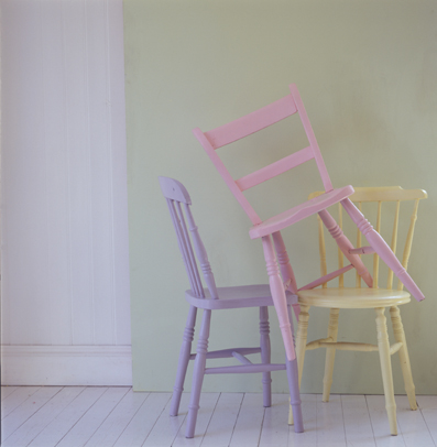 Chair stack with furniture paint.